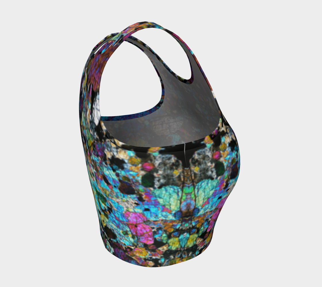 NWA 6950 Lunar Gabbro Meteorite athletic crop top