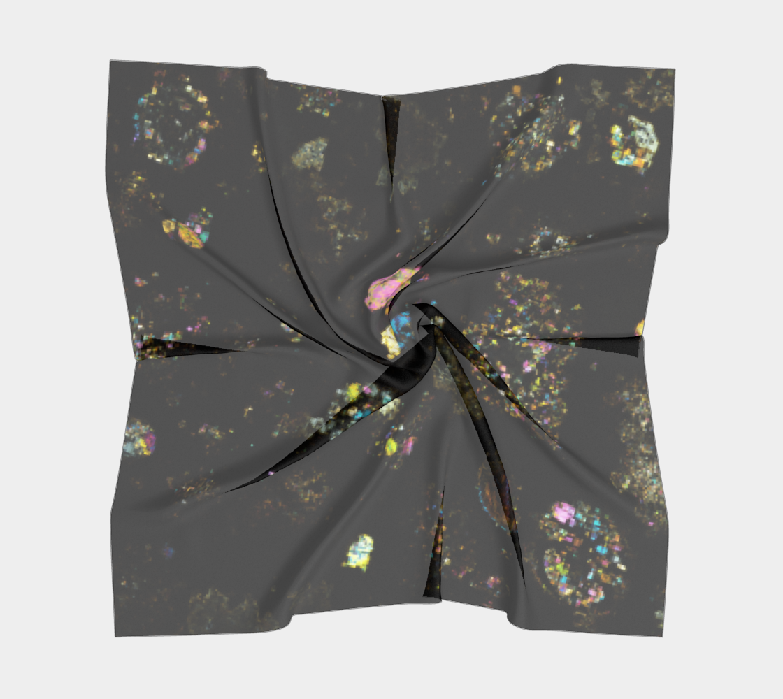 NWA 3118 Carbonaceous Chondrite Meteorite square scarf - AOA