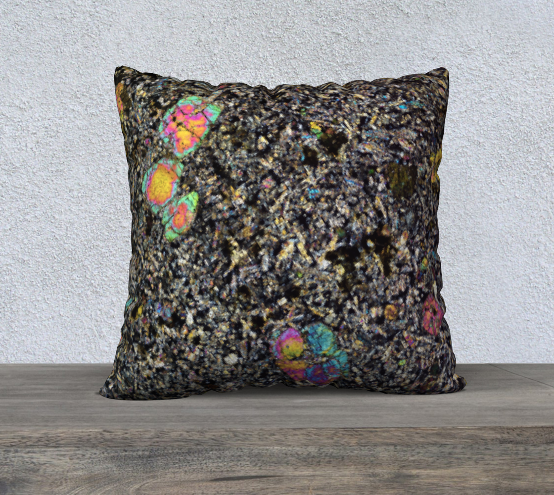 Sueilila 002 Martian Shergottite Meteorite 22"x22" pillow case