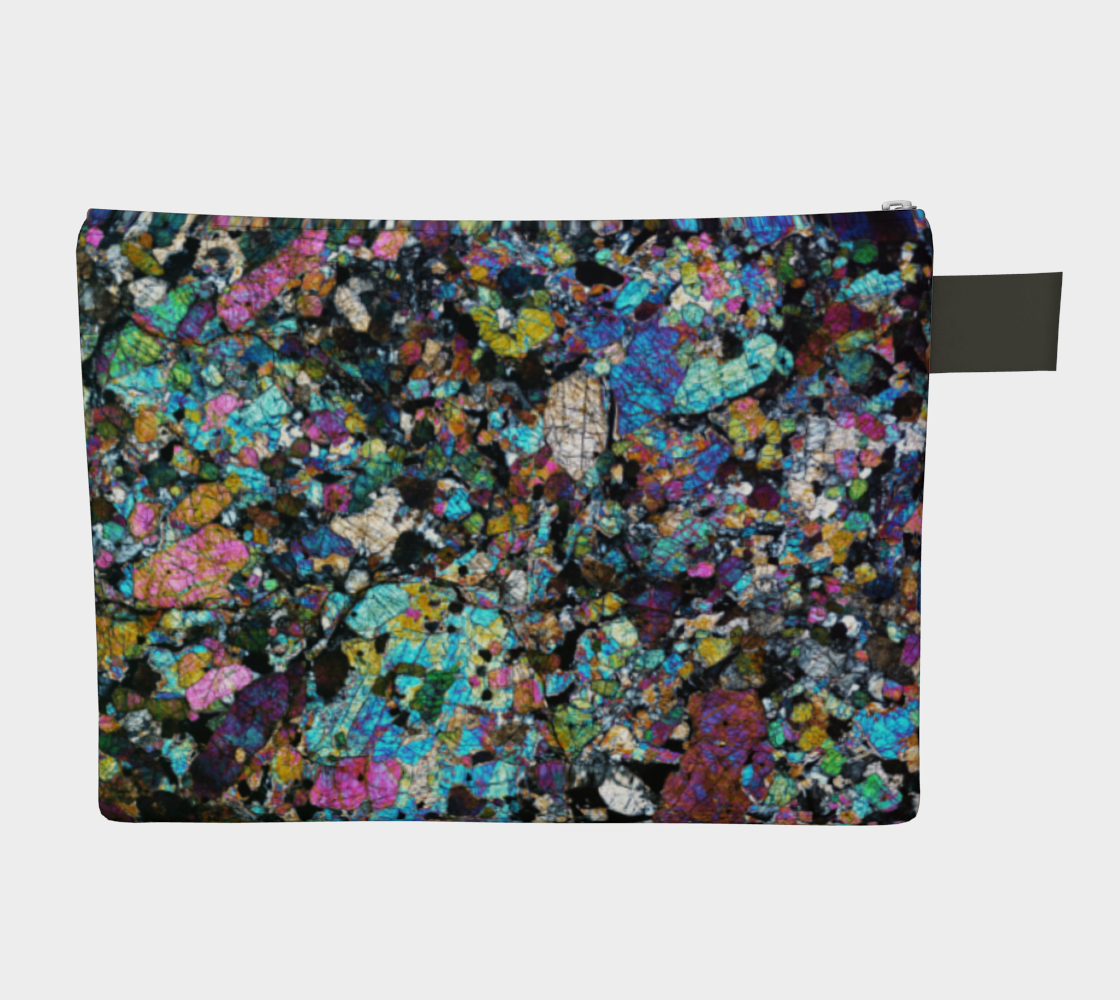 NWA 6950 Lunar Gabbro Meteorite zipper carry-all