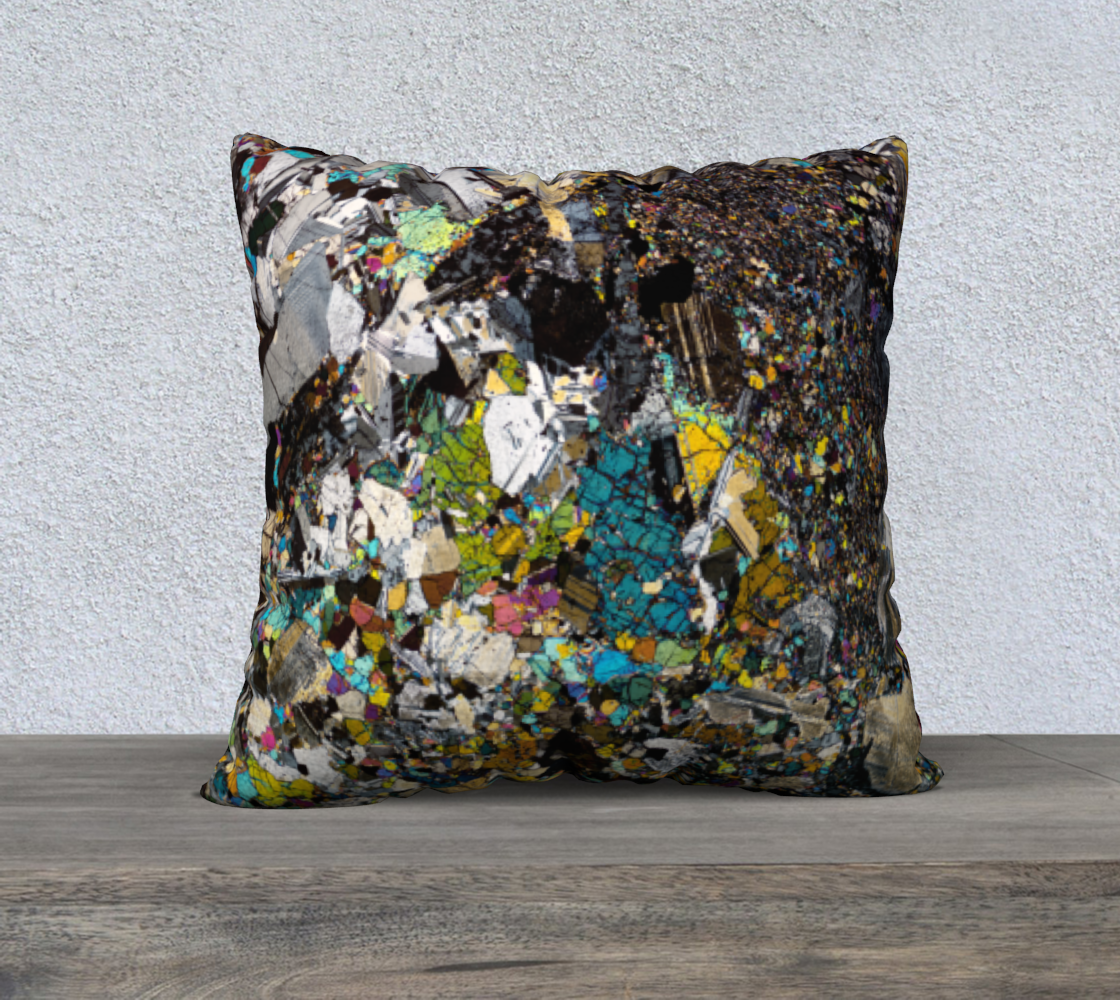 Tirhert Vestan Eucrite Meteorite 22"x22" pillow case