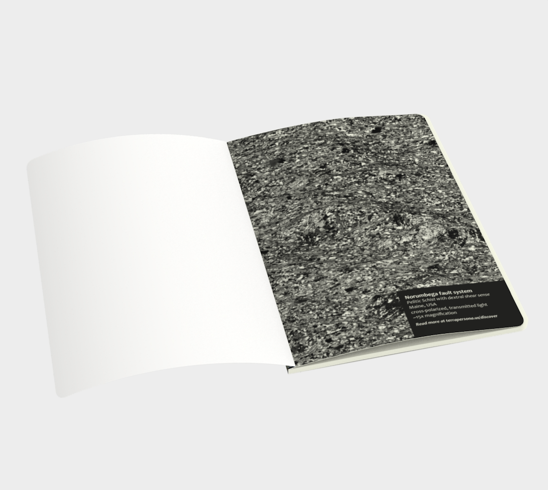 Pelitic Schist (Norumbega Fault System, Maine) softcover journal 7.25" x 10"