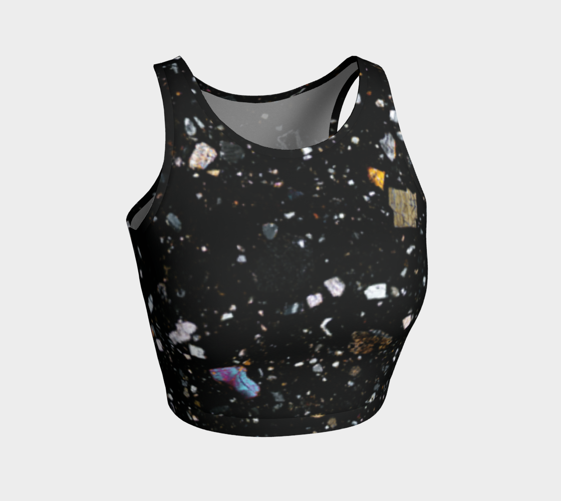 NWA 7034 ‘Black Beauty’ Martian Meteorite athletic crop top