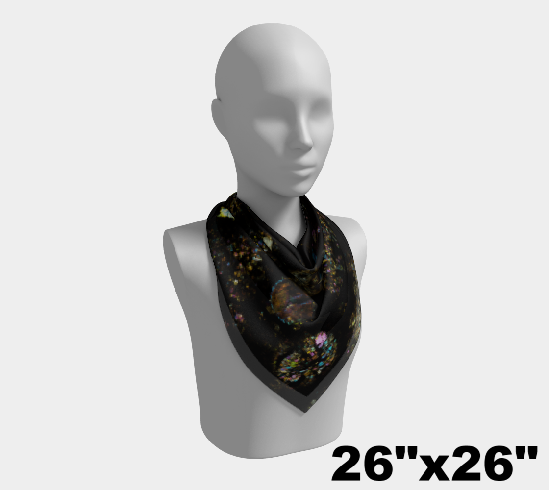 NWA 3118 Carbonaceous Chondrite Meteorite square scarf - AOA