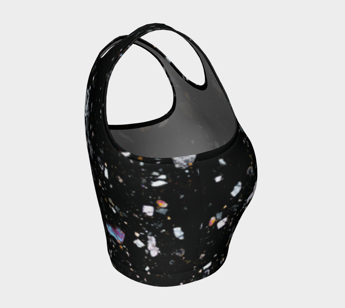 NWA 7034 ‘Black Beauty’ Martian Meteorite athletic crop top