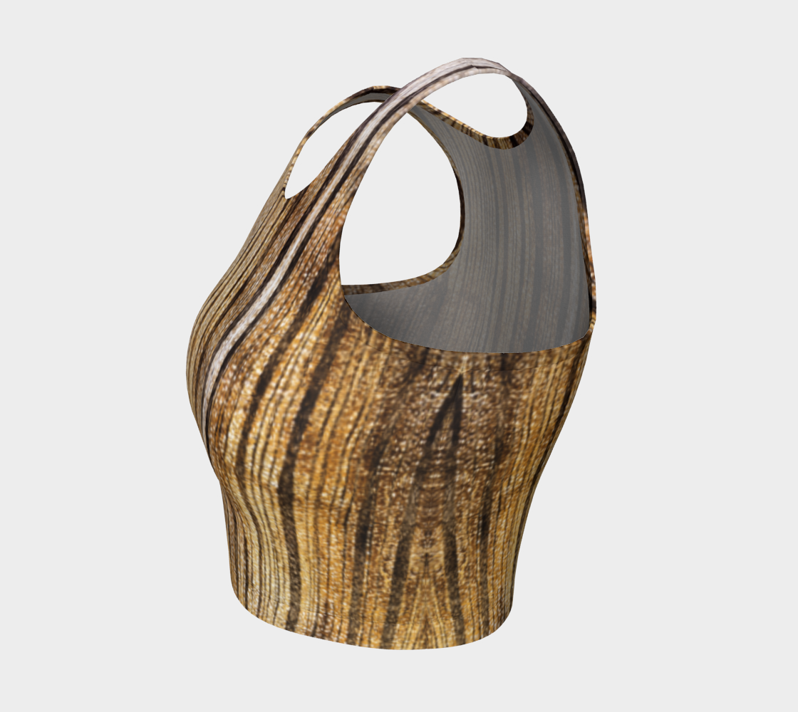 Petrified Wood 'Madera' athletic crop top