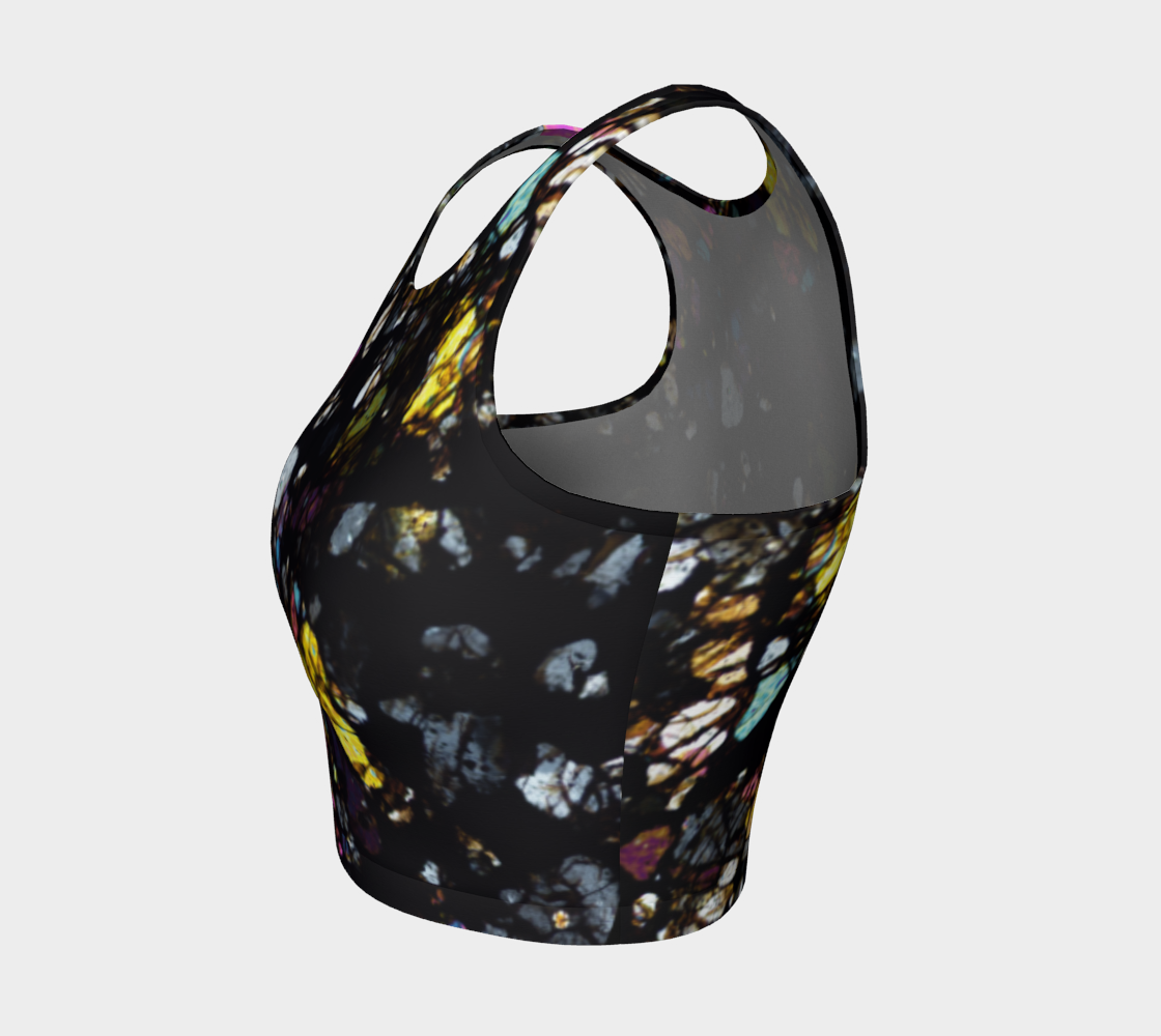 Campo del Cielo Iron Meteorite athletic crop top