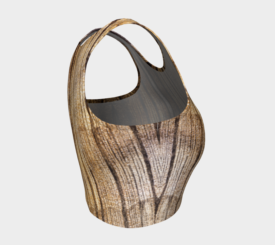 Petrified Wood 'Madera' athletic crop top