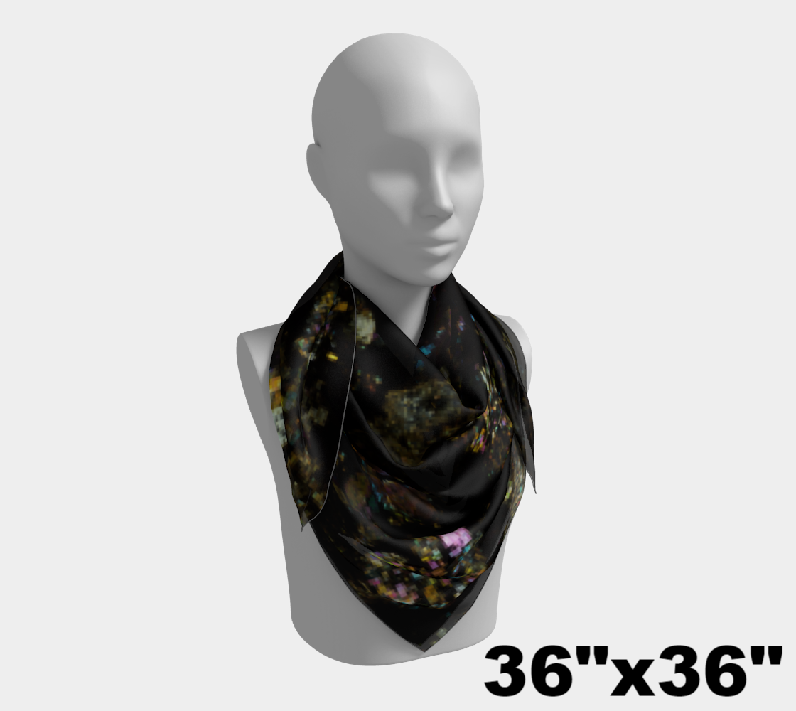 NWA 3118 Carbonaceous Chondrite Meteorite square scarf - AOA
