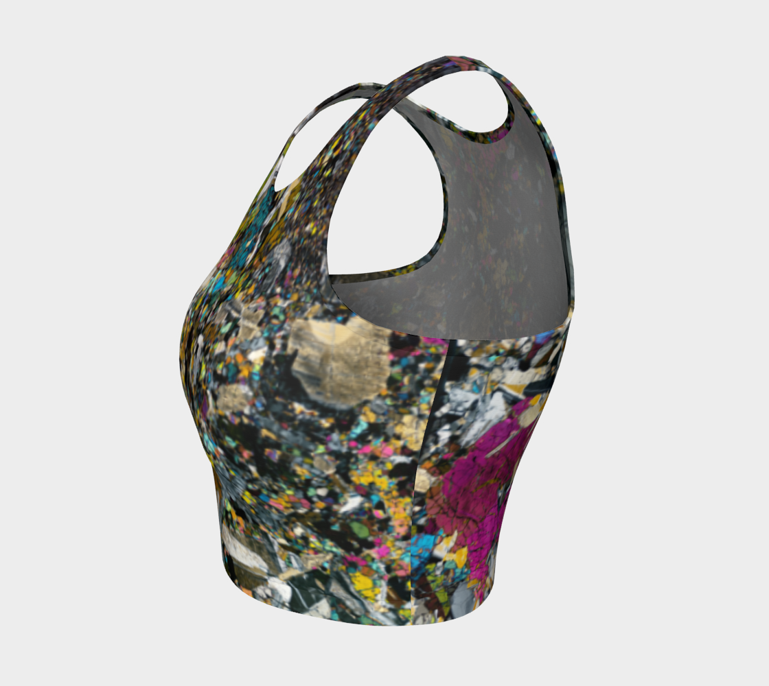 Tirhert Vestan Eucrite Meteorite athletic crop top