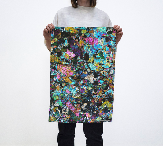 NWA 6950 Lunar Gabbro Meteorite tea towel