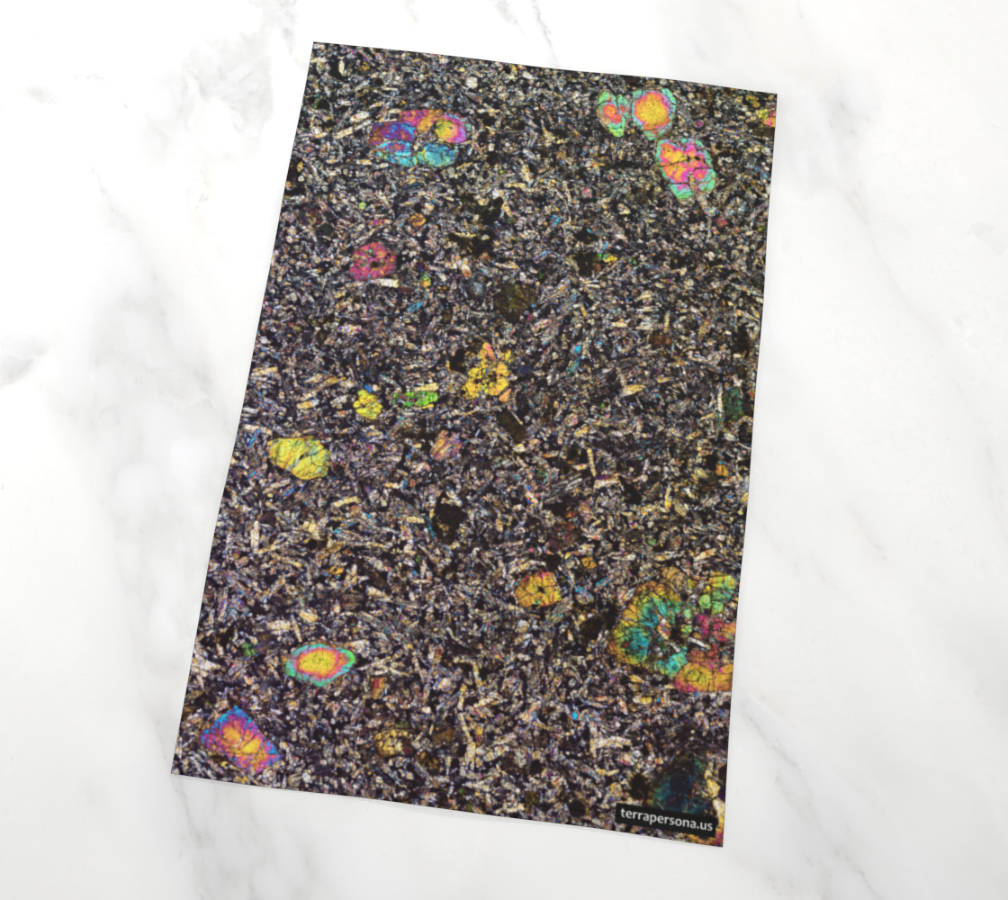 Sueilila 002 Martian Shergottite Meteorite tea towel