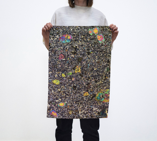 Sueilila 002 Martian Shergottite Meteorite tea towel