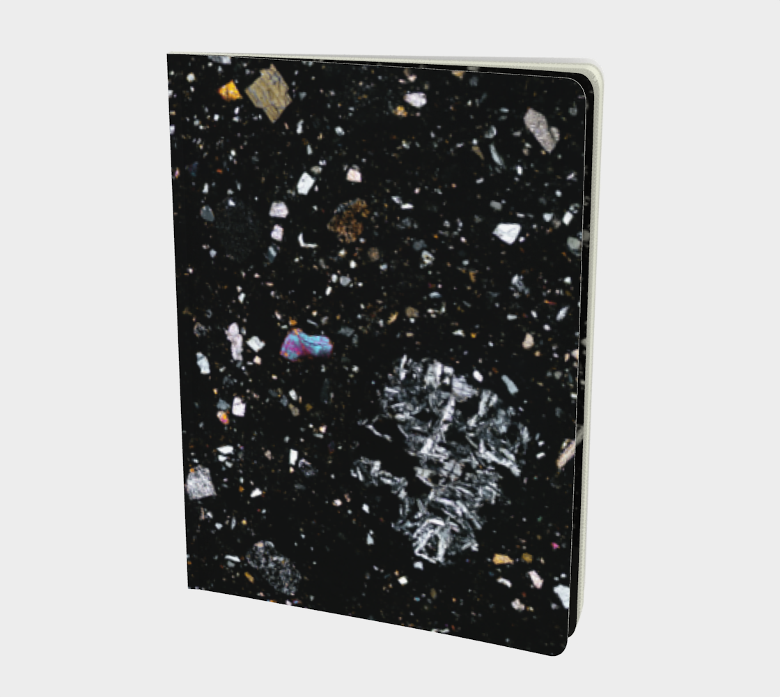 NWA 7034 ‘Black Beauty’ Martian Meteorite softcover journal 7.25" x 10"