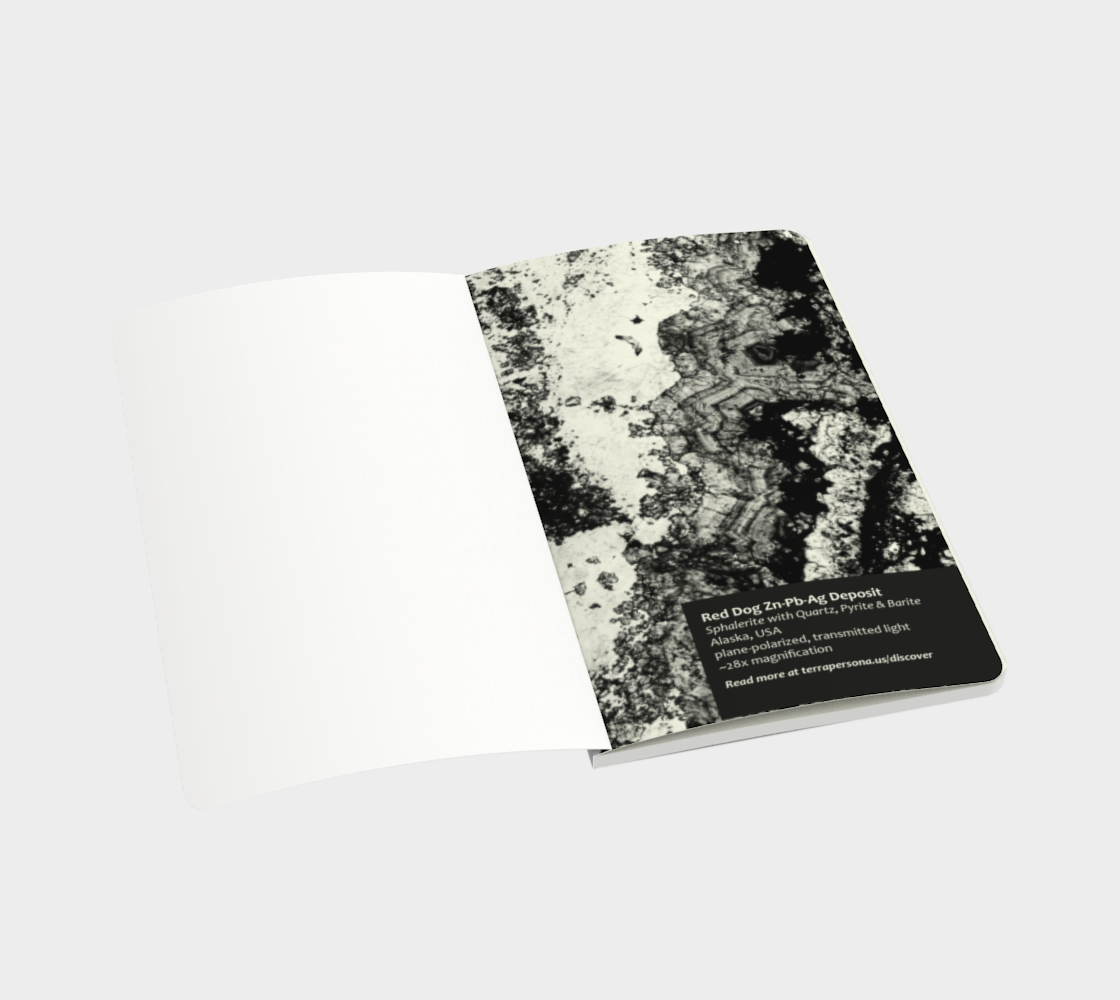 Sphalerite (Red Dog Mine, AK) softcover journal 5" x 8.25"