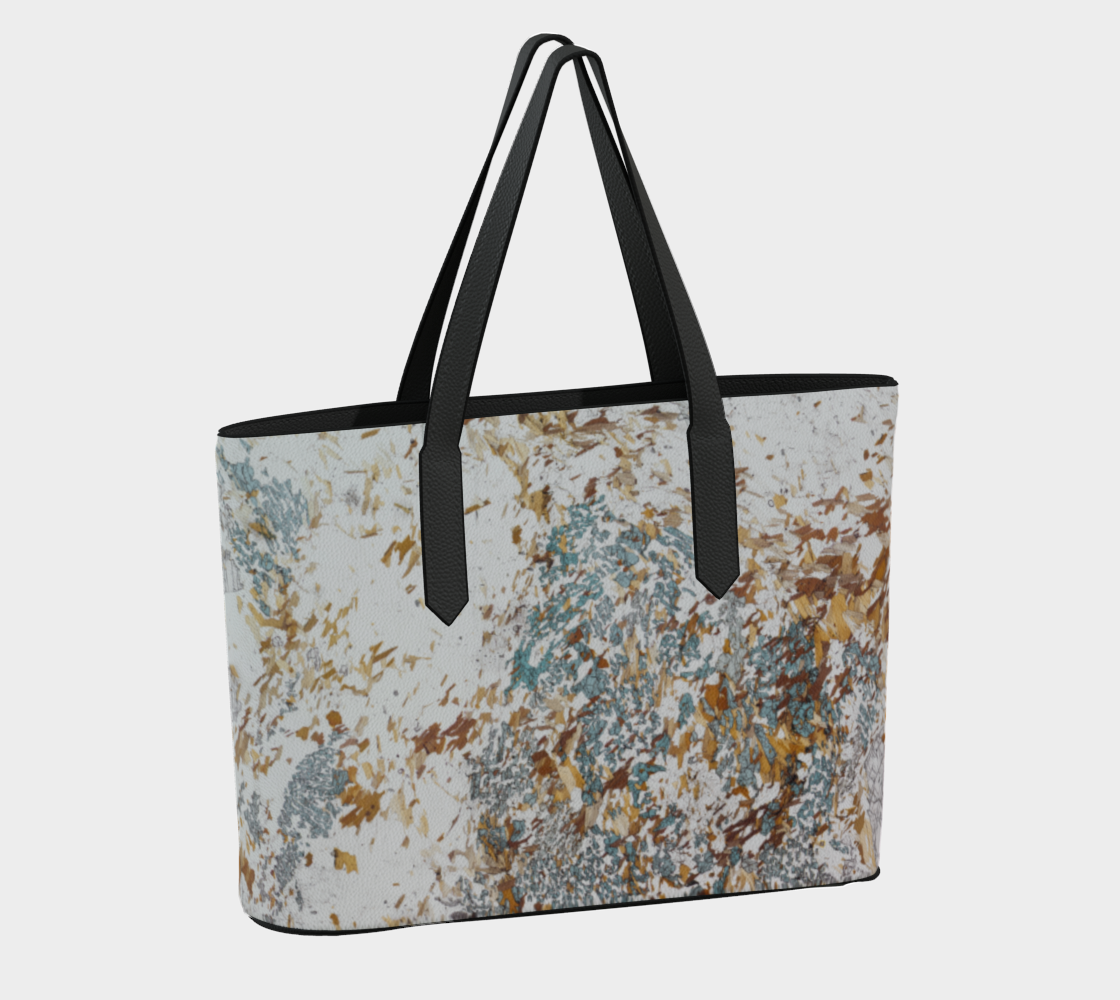 Sapphirine UHT Granulite Metapelite (Rauer Group, Antarctica) vegan leather tote bag