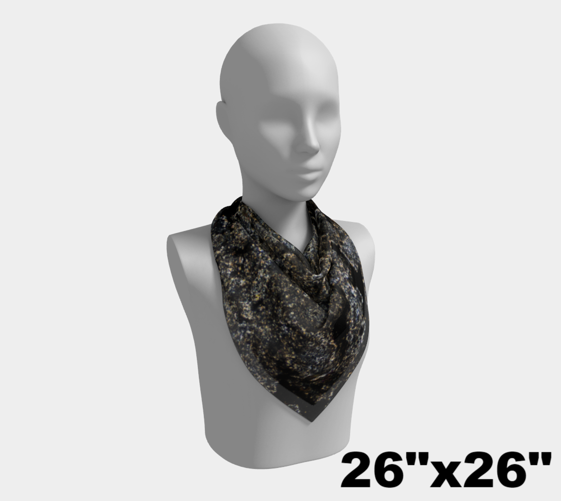 Allende Carbonaceous Chondrite Meteorite CAI square scarf