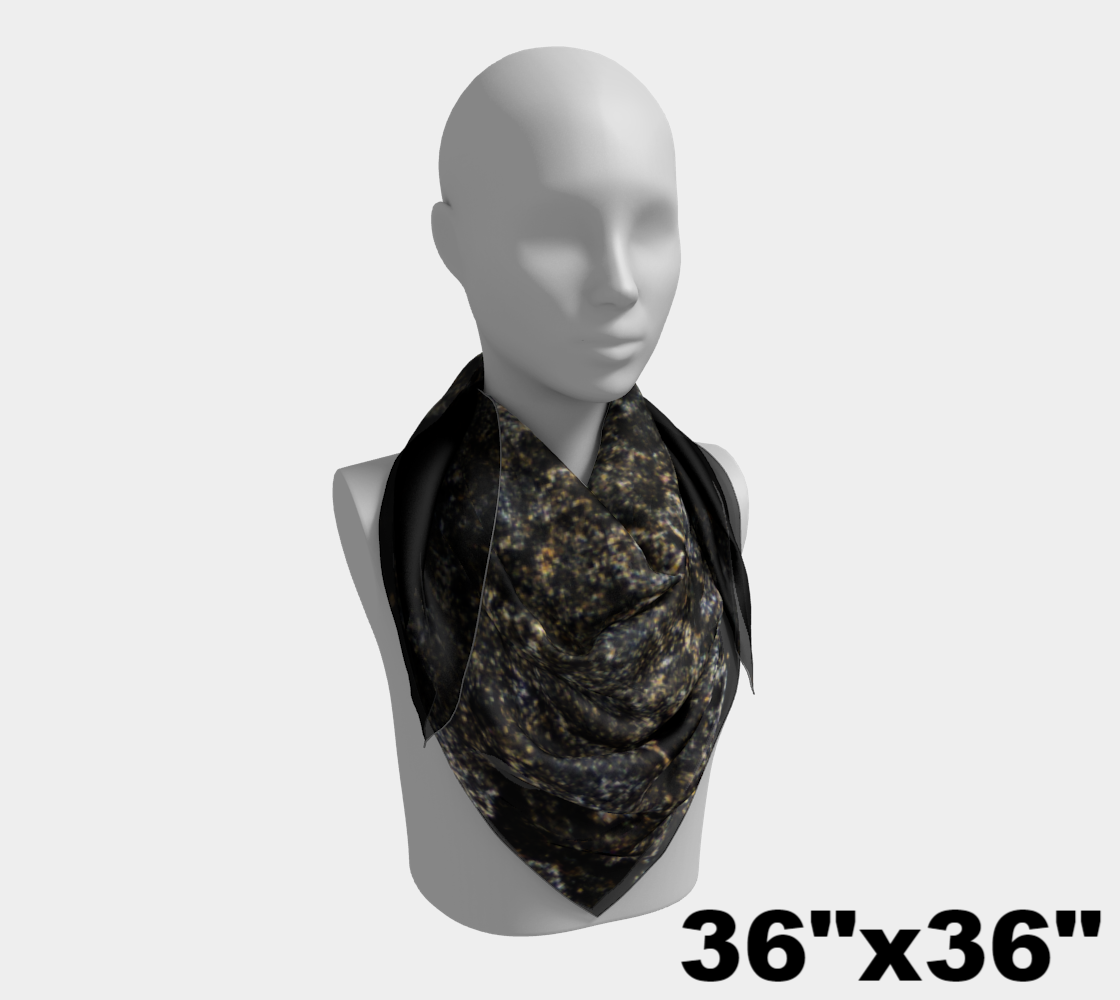 Allende Carbonaceous Chondrite Meteorite CAI square scarf