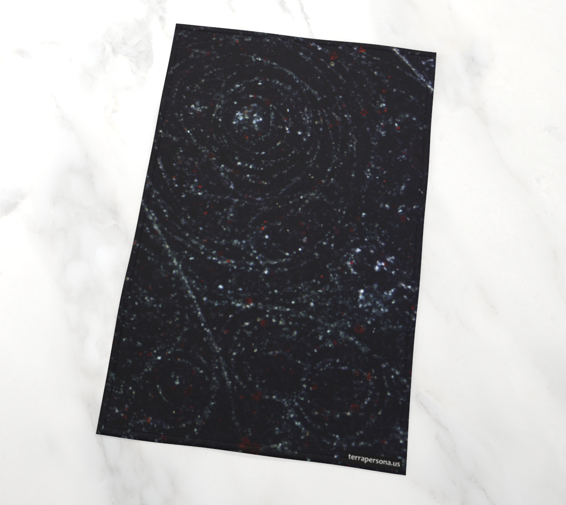 Bird's Eye Rhyolite 'Volcanic Universe' tea towel