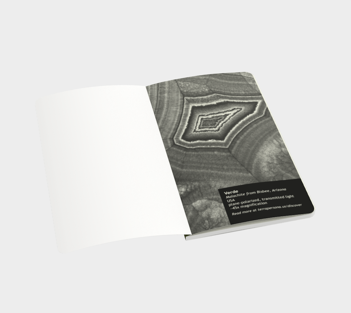 Malachite ‘Verde’ (Bisbee, AZ) softcover journal 5" x 8.25"