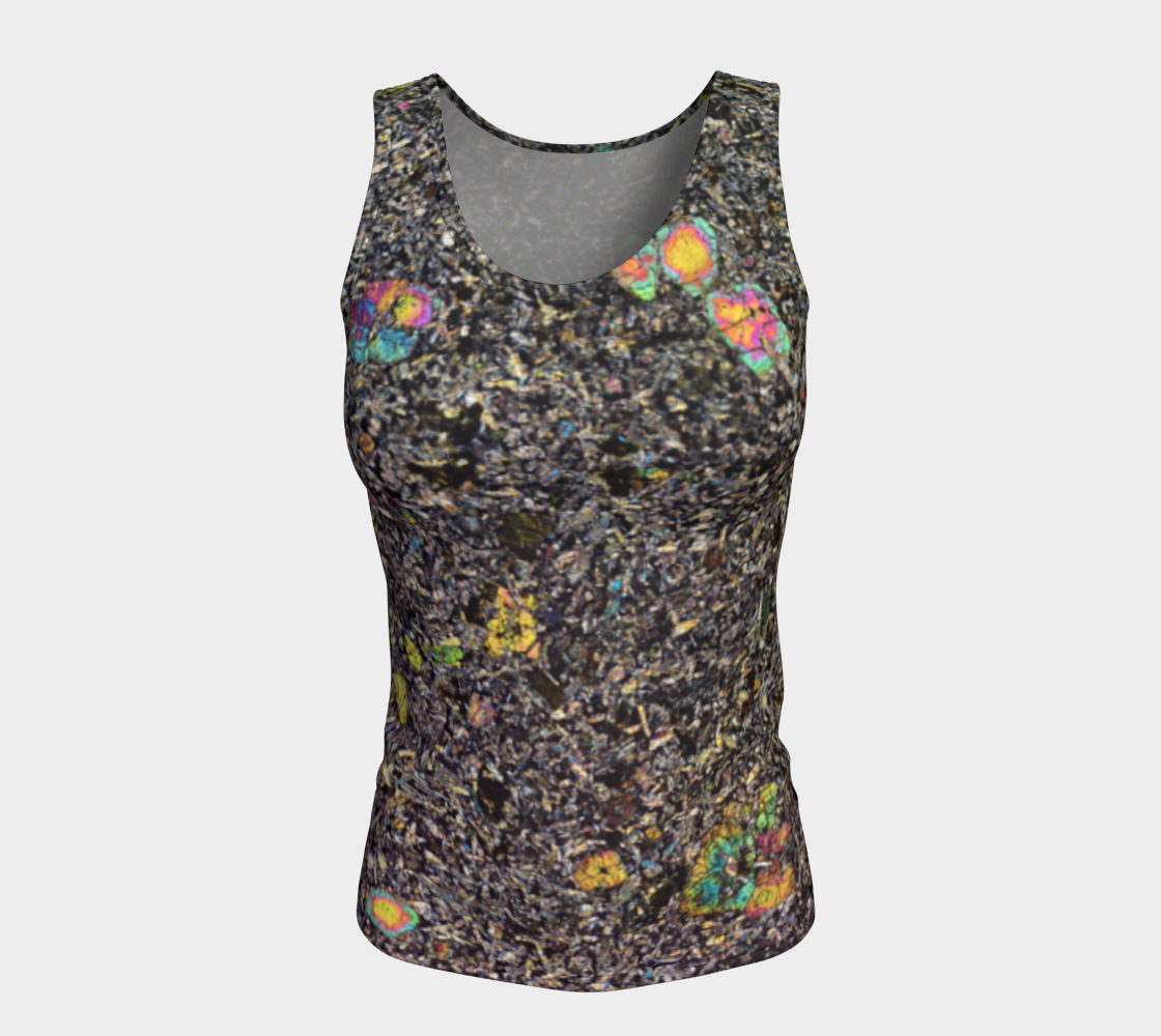 Sueilila 002 Martian Shergottite Meteorite fitted tank top