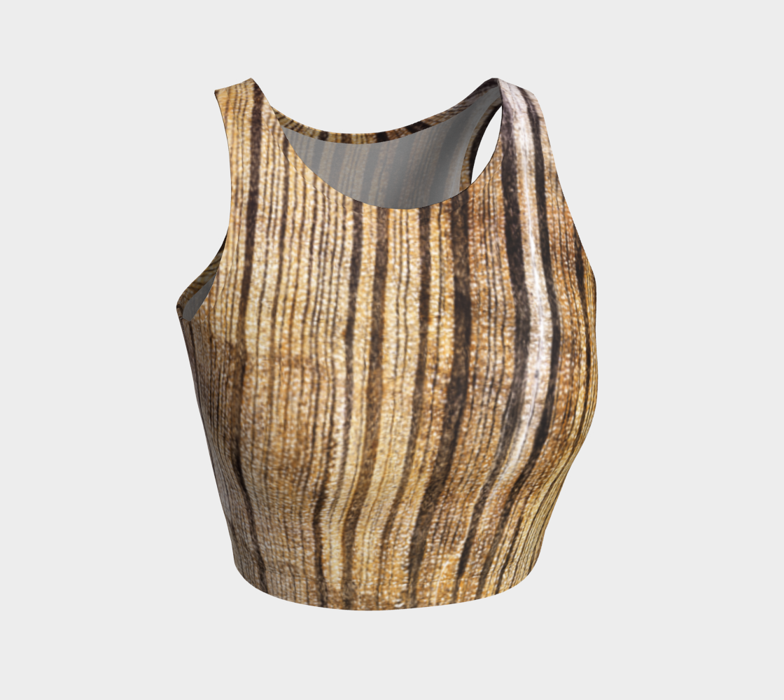 Petrified Wood 'Madera' athletic crop top