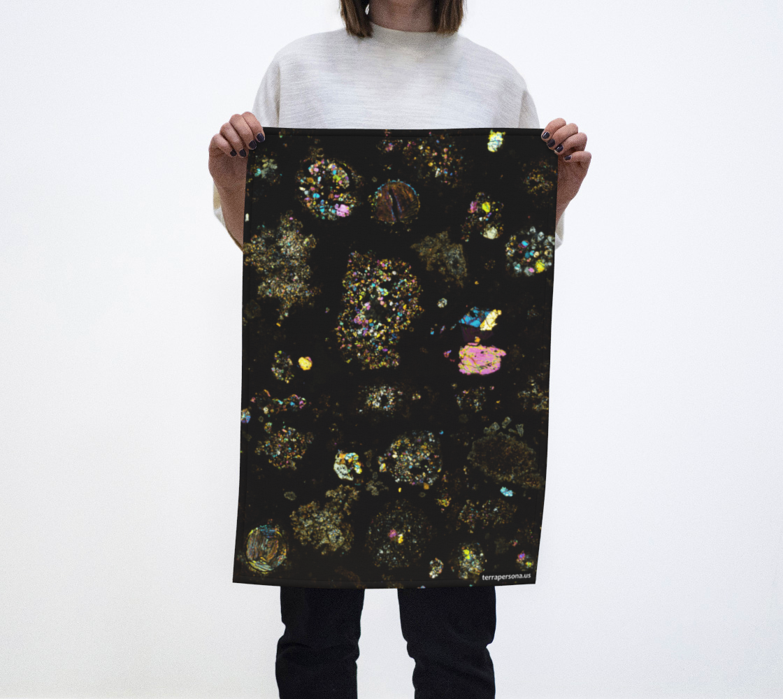NWA 3118 Carbonaceous Chondrite Meteorite tea towel