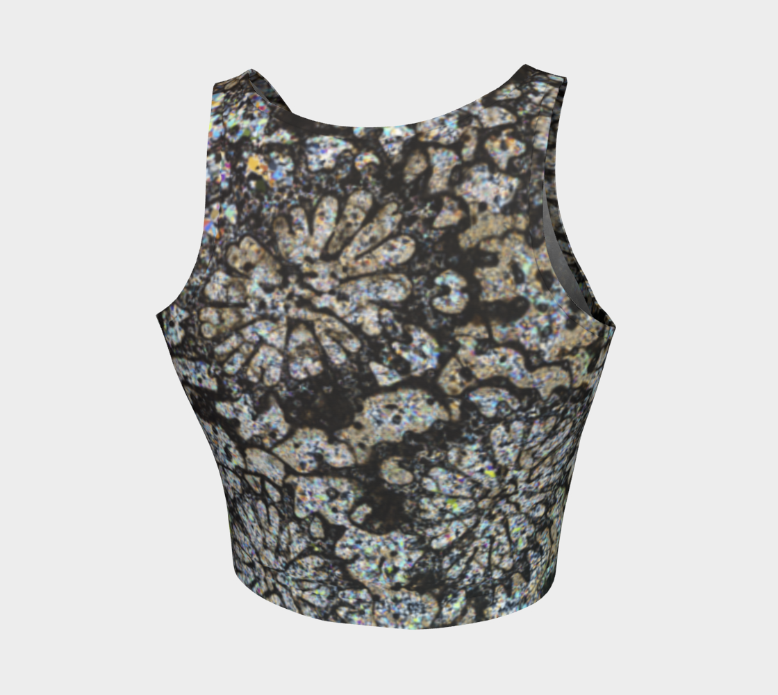 Fossil Coral athletic crop top