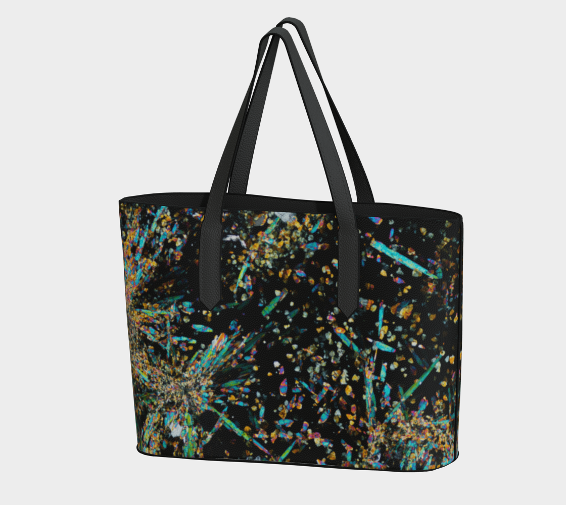 Tourmaline Breccia Pipe (Soledad project, Peru) vegan leather tote bag