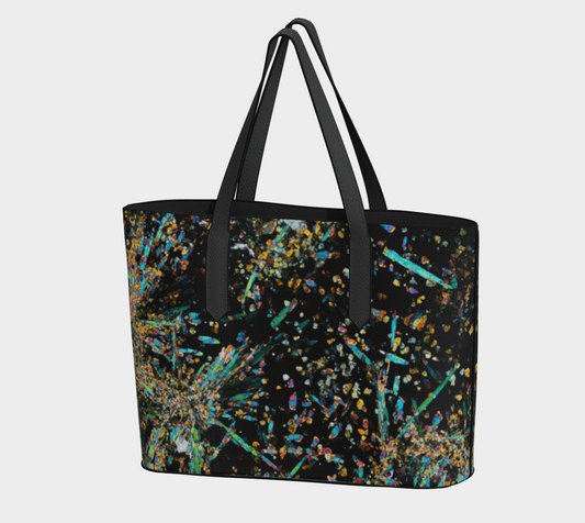 Tourmaline Breccia Pipe (Soledad project, Peru) vegan leather tote bag