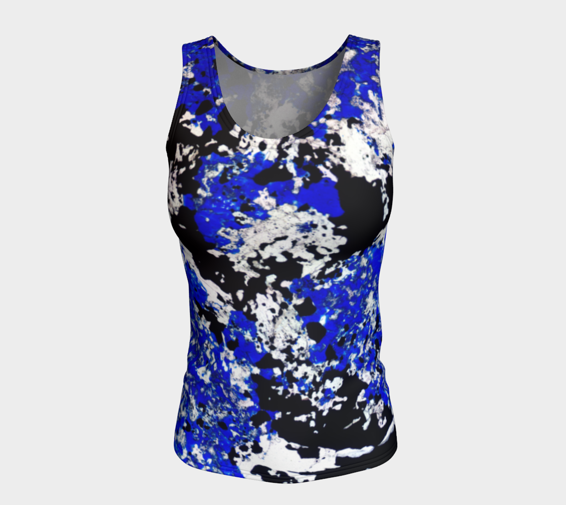 Lapis Lazuli 'Fresco' fitted tank top