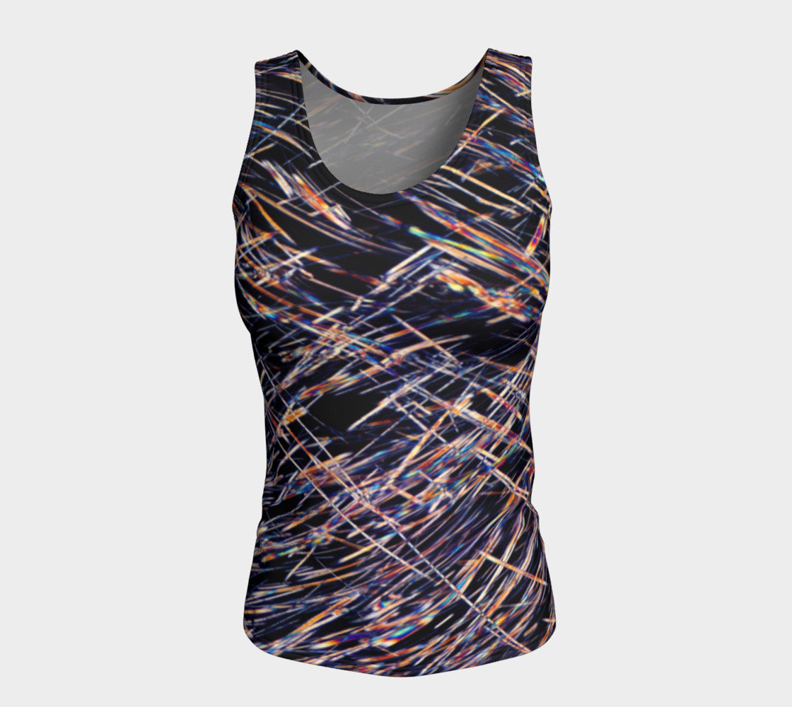 Larimar 'Mikado' fitted tank top