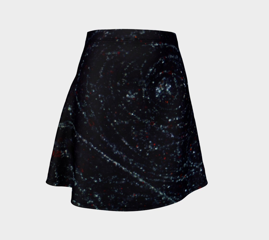 Bird's Eye Rhyolite 'Volcanic Universe' flare skirt