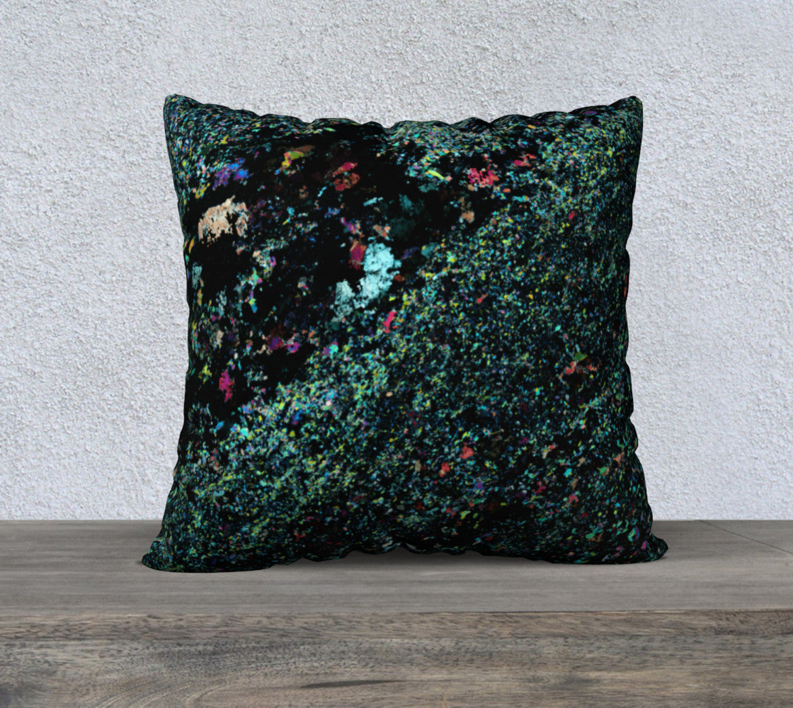 Lapis Lazuli 'Neon Tide' 22"x22" pillow case