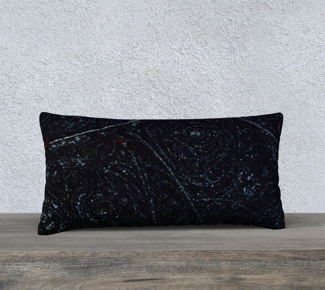 Bird's Eye Rhyolite 'Volcanic Universe' 24"x12" pillow case