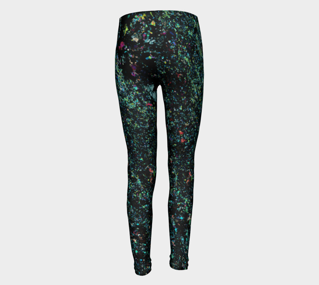 Lapis Lazuli 'Neon Tide' youth leggings