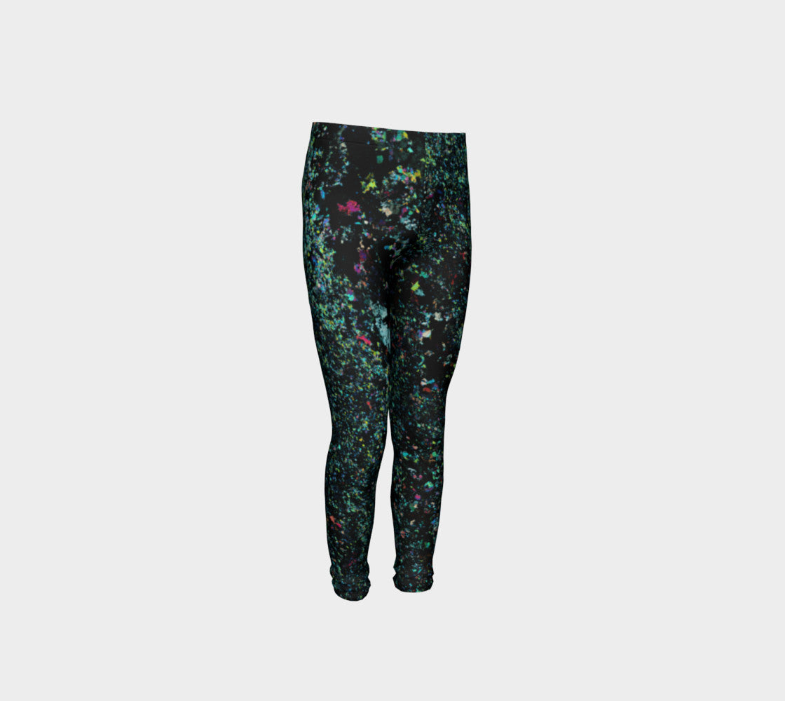 Lapis Lazuli 'Neon Tide' youth leggings