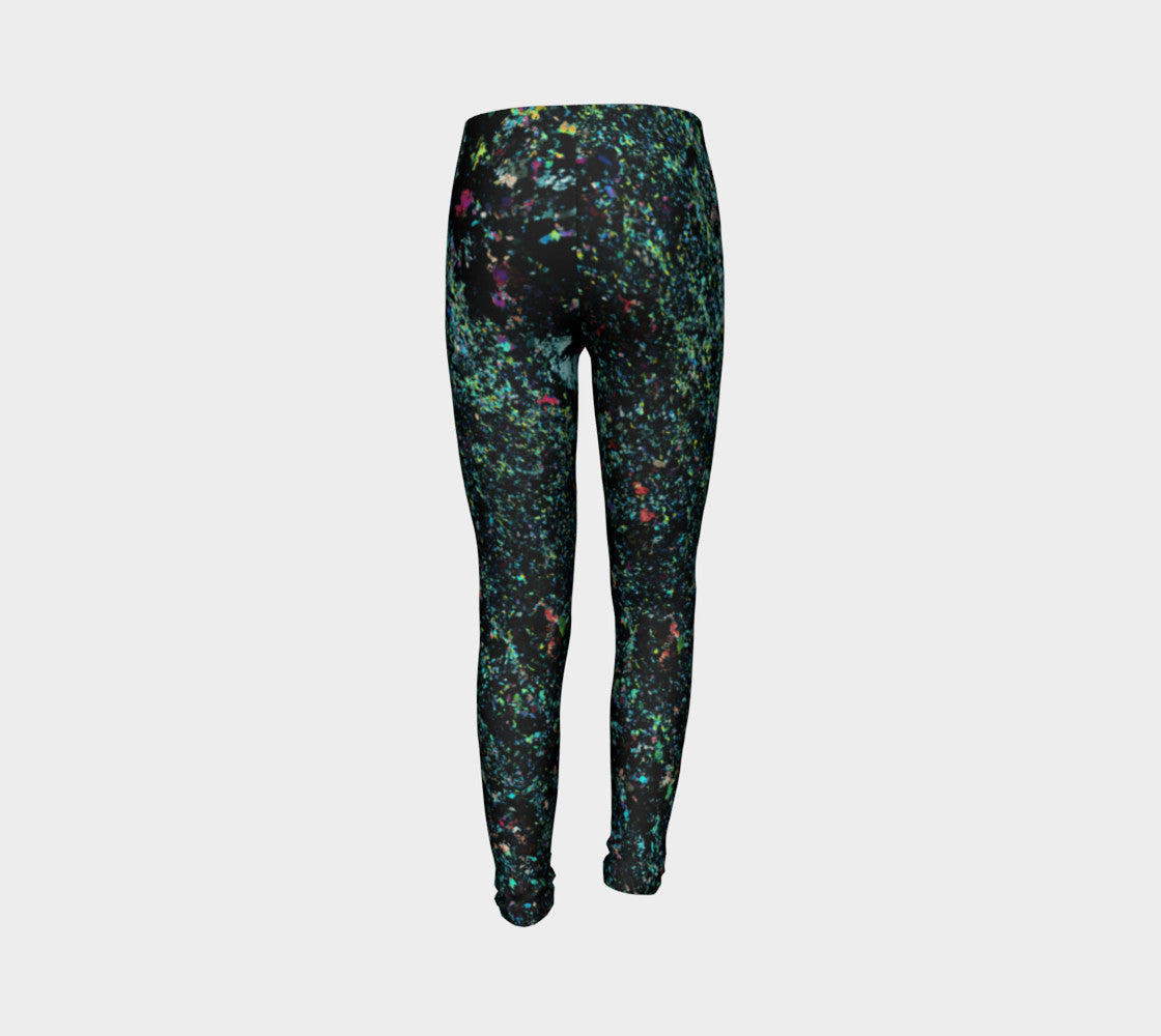 Lapis Lazuli 'Neon Tide' youth leggings