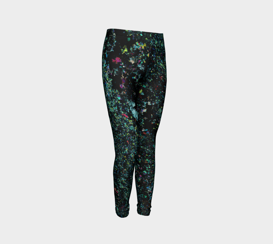 Lapis Lazuli 'Neon Tide' youth leggings