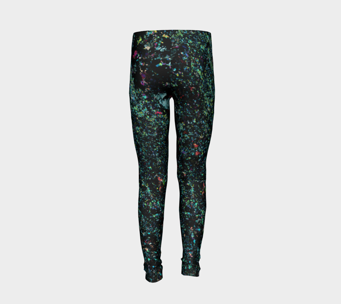 Lapis Lazuli 'Neon Tide' youth leggings