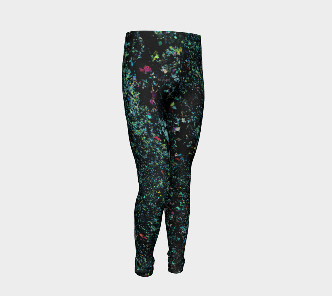 Lapis Lazuli 'Neon Tide' youth leggings