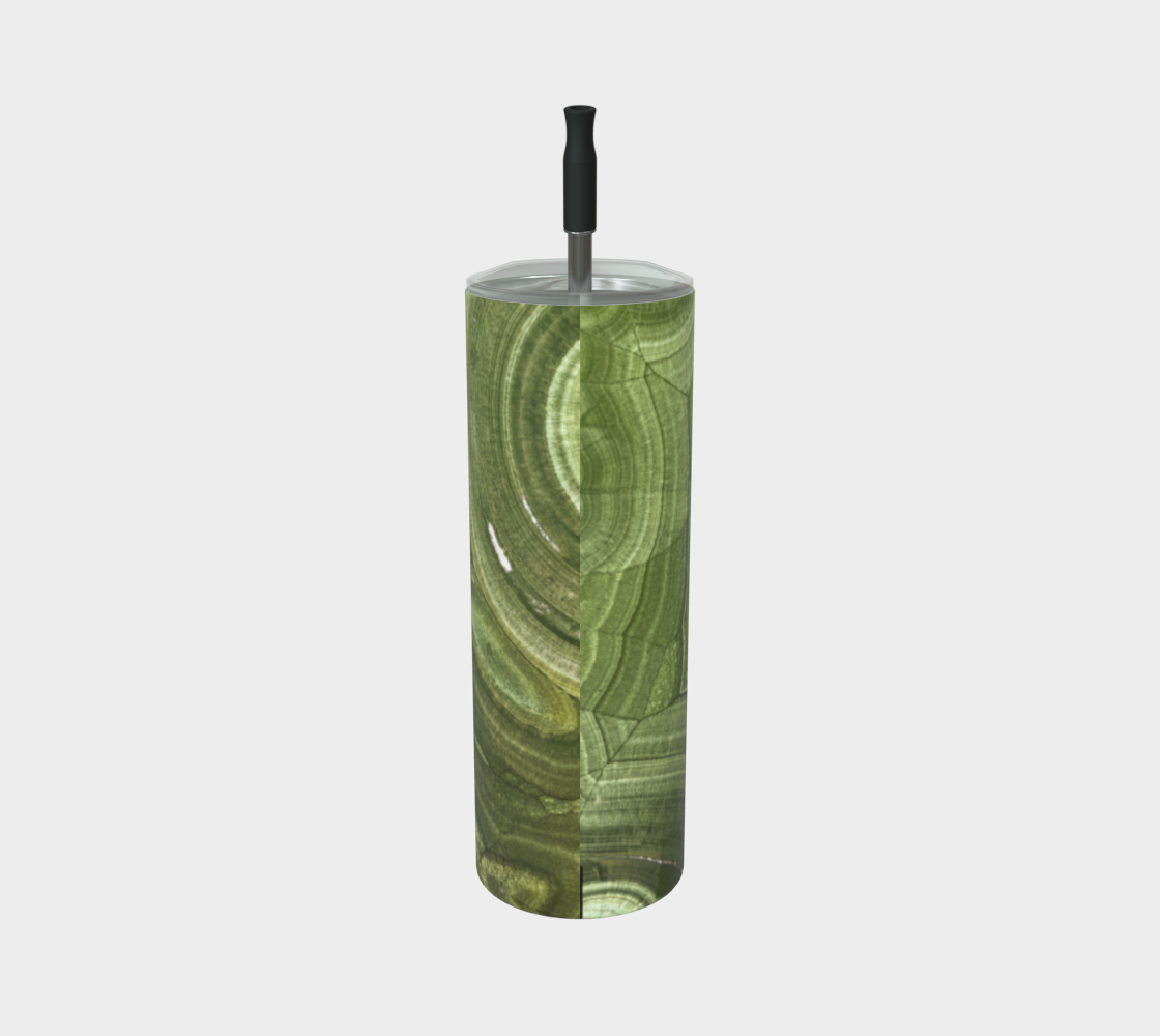 Malachite ‘Verde’ (Bisbee, AZ) stainless steel tumbler matte