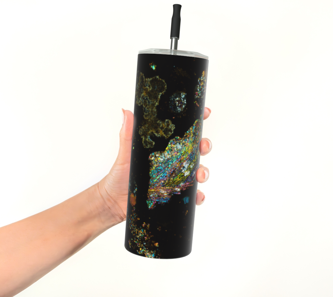 NWA 3118 Carbonaceous Chondrite Meteorite stainless steel tumbler matte