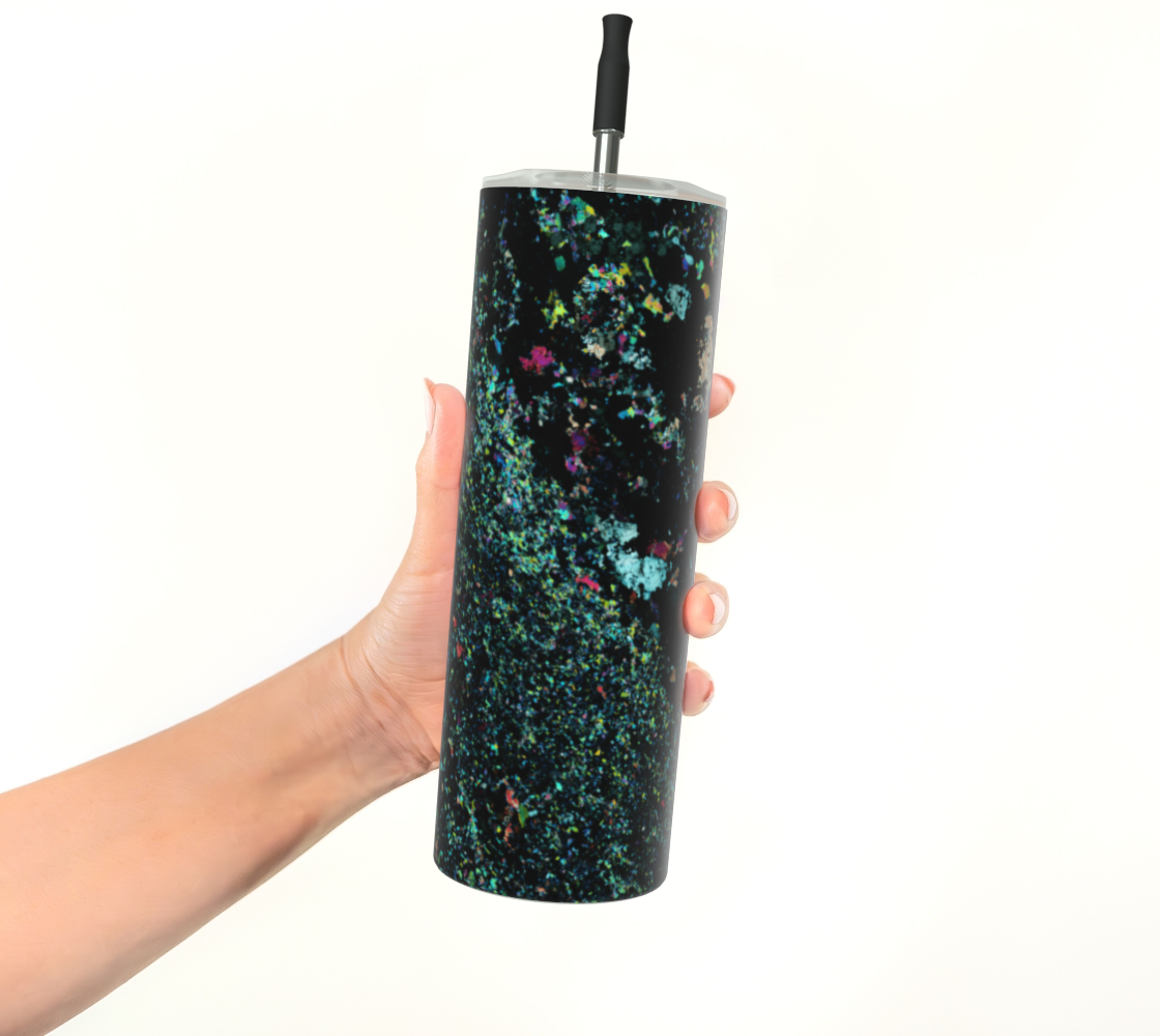 Lapis Lazuli 'Neon Tide' stainless steel tumbler matte