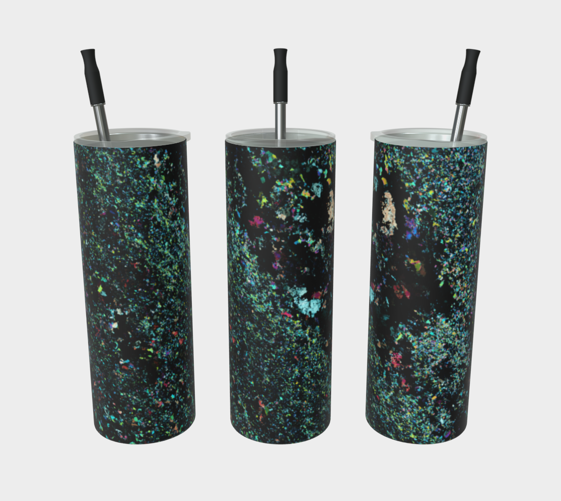 Lapis Lazuli 'Neon Tide' stainless steel tumbler matte