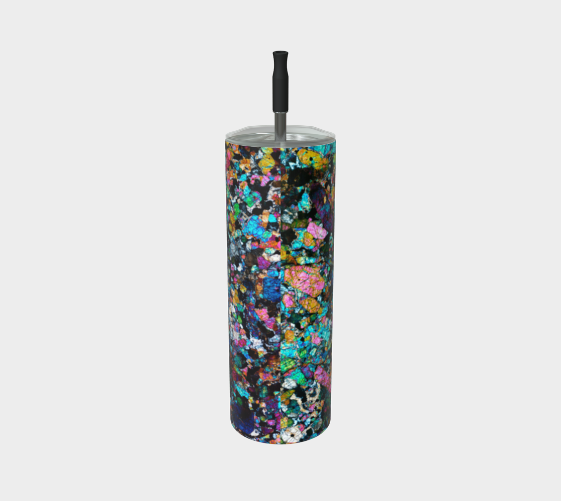 NWA 6950 Lunar Gabbro Meteorite stainless steel tumbler matte