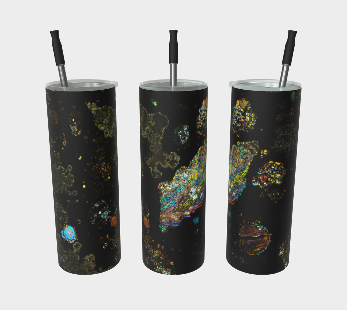 NWA 3118 Carbonaceous Chondrite Meteorite stainless steel tumbler matte