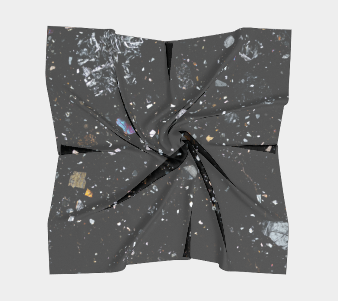 NWA 7034 ‘Black Beauty’ Martian Meteorite square scarf
