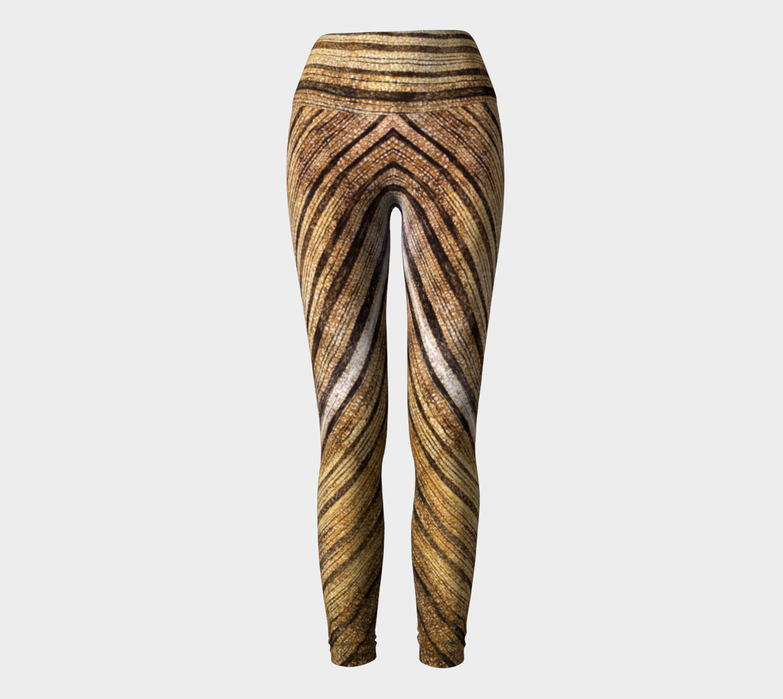 Petrified Wood 'Madera' diagonal yoga leggings