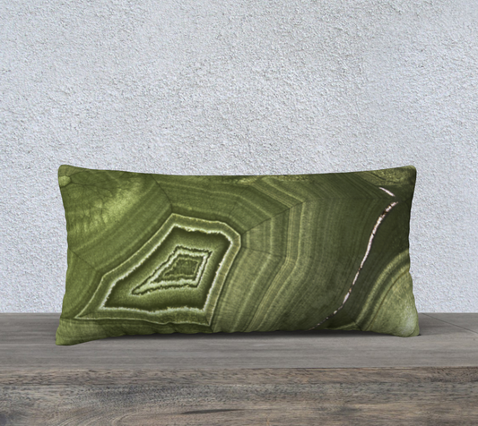 Malachite ‘Verde’ (Bisbee, AZ) 24"x12" pillow case